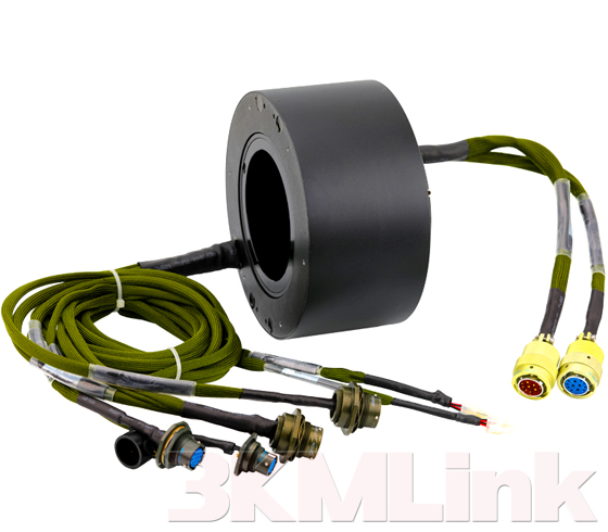 hybrid slip ring of quick connector + video + power + signals